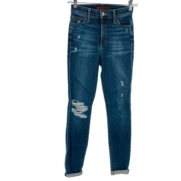 Joes Jeans Flawless The Charlie High Rise Skinny Torn Distressed Jeans Size W24 - Picture 2 of 14